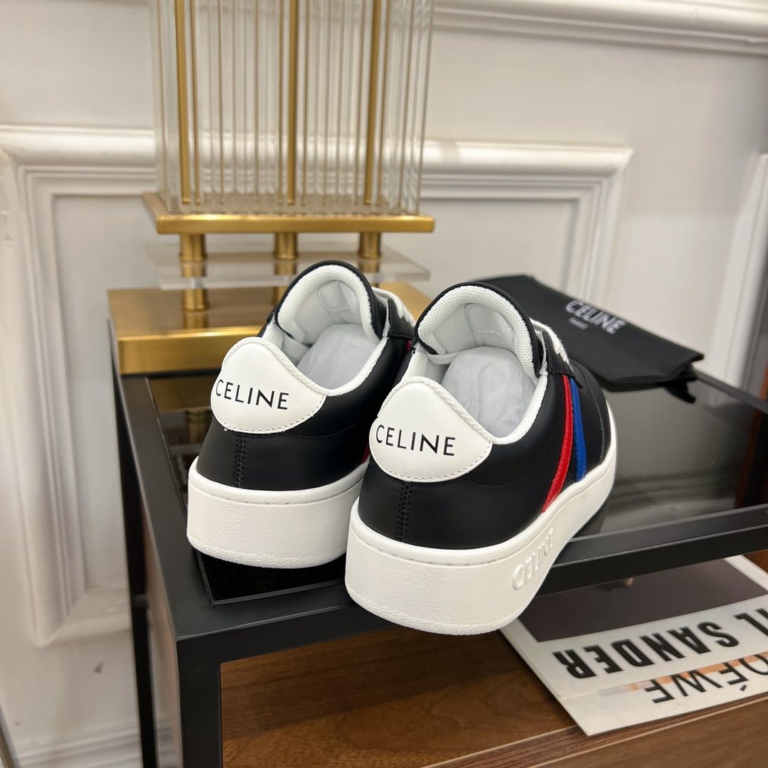Ce1i*e Tennis Sneakers And Laminated Black For Women