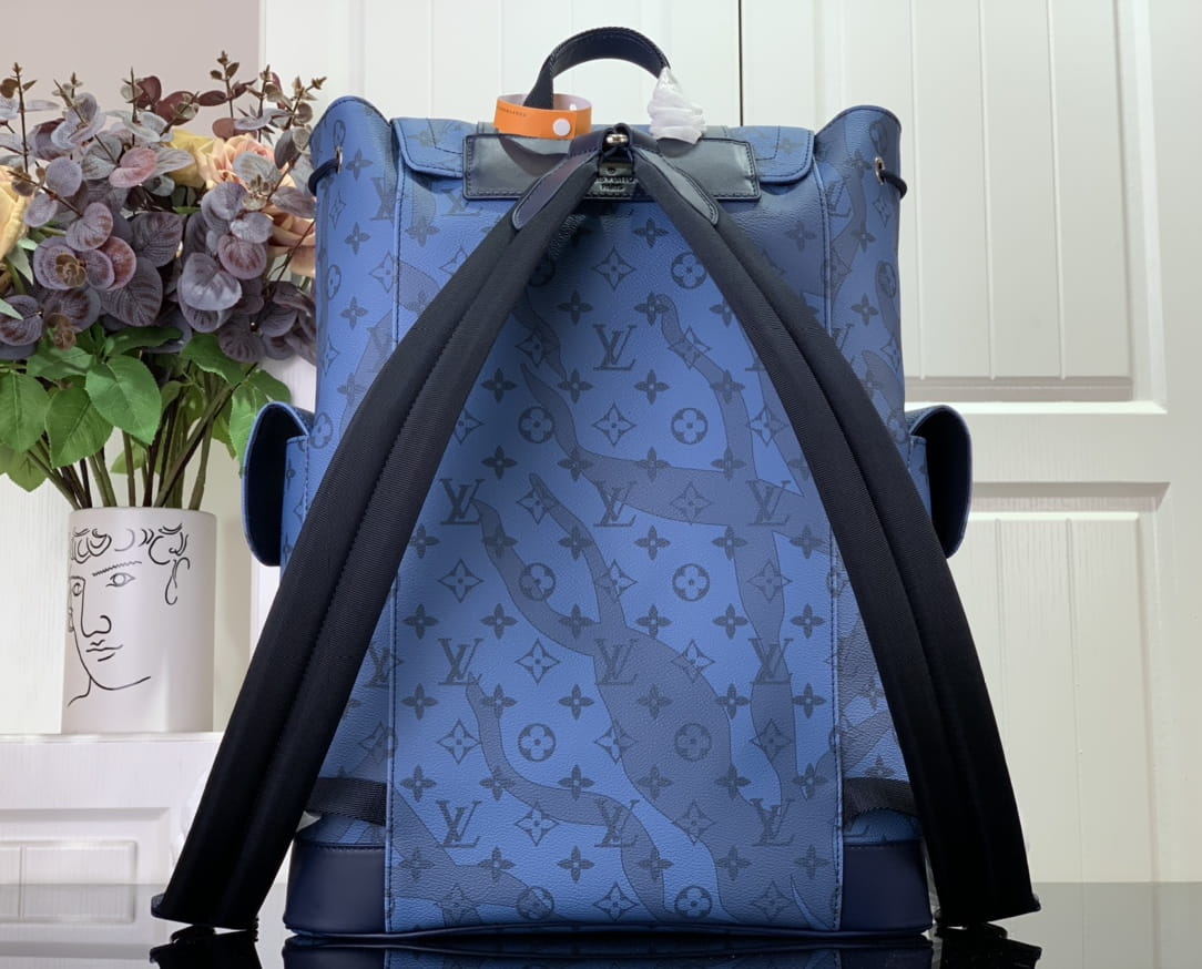 L0vis Vvtt0n Christopher MM Backpack Black/Blue/Brown For Men 44cm/ 17.3 in M21936