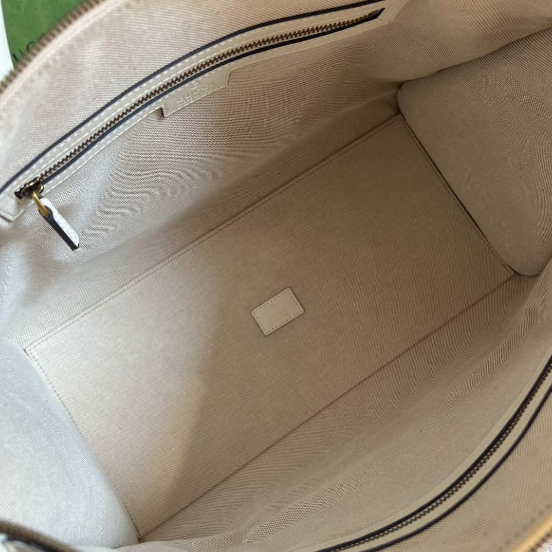 Gvc*1 Double G-Detailed Smooth Large Handbag Grey/Brown/White For Men 15.7 in/ 40 cm 