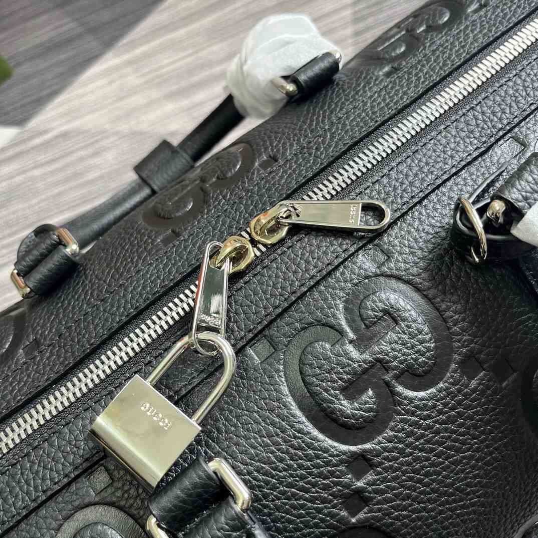 Gvc*1 Jumbo Gg Small Duffle Bag Black 17.7 in/45cm 725282 AABY7 1000