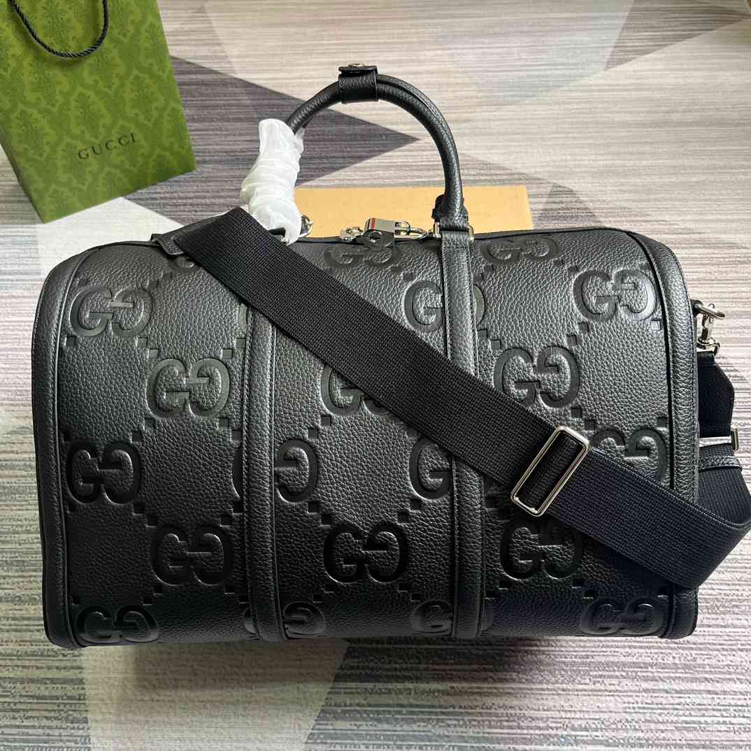 Gvc*1 Jumbo Gg Small Duffle Bag Black 17.7 in/45cm 725282 AABY7 1000