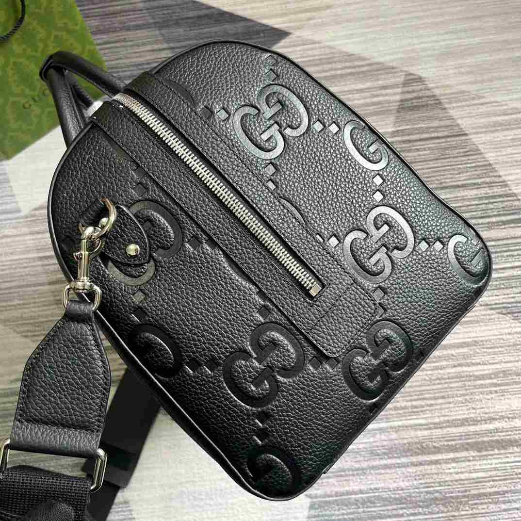 Gvc*1 Jumbo Gg Small Duffle Bag Black 17.7 in/45cm 725282 AABY7 1000