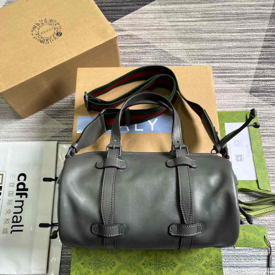 Gvc*1 Small Duffle Bag With Tonal Double G Black/Green Khaki/Grey 11.2 in/28.5cm 725701 AABDE 1060