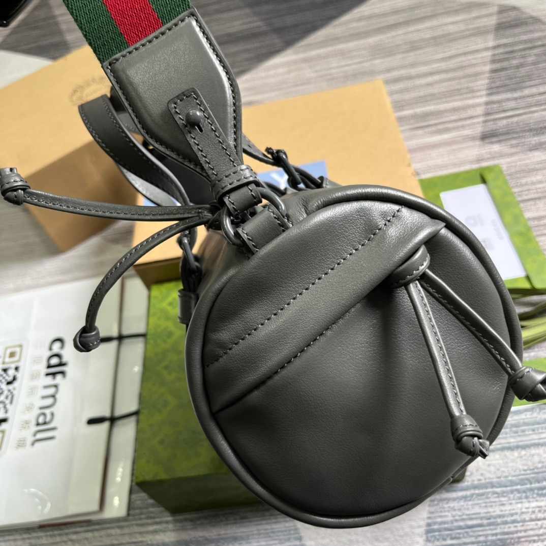 Gvc*1 Small Duffle Bag With Tonal Double G Black/Green Khaki/Grey 11.2 in/28.5cm 725701 AABDE 1060