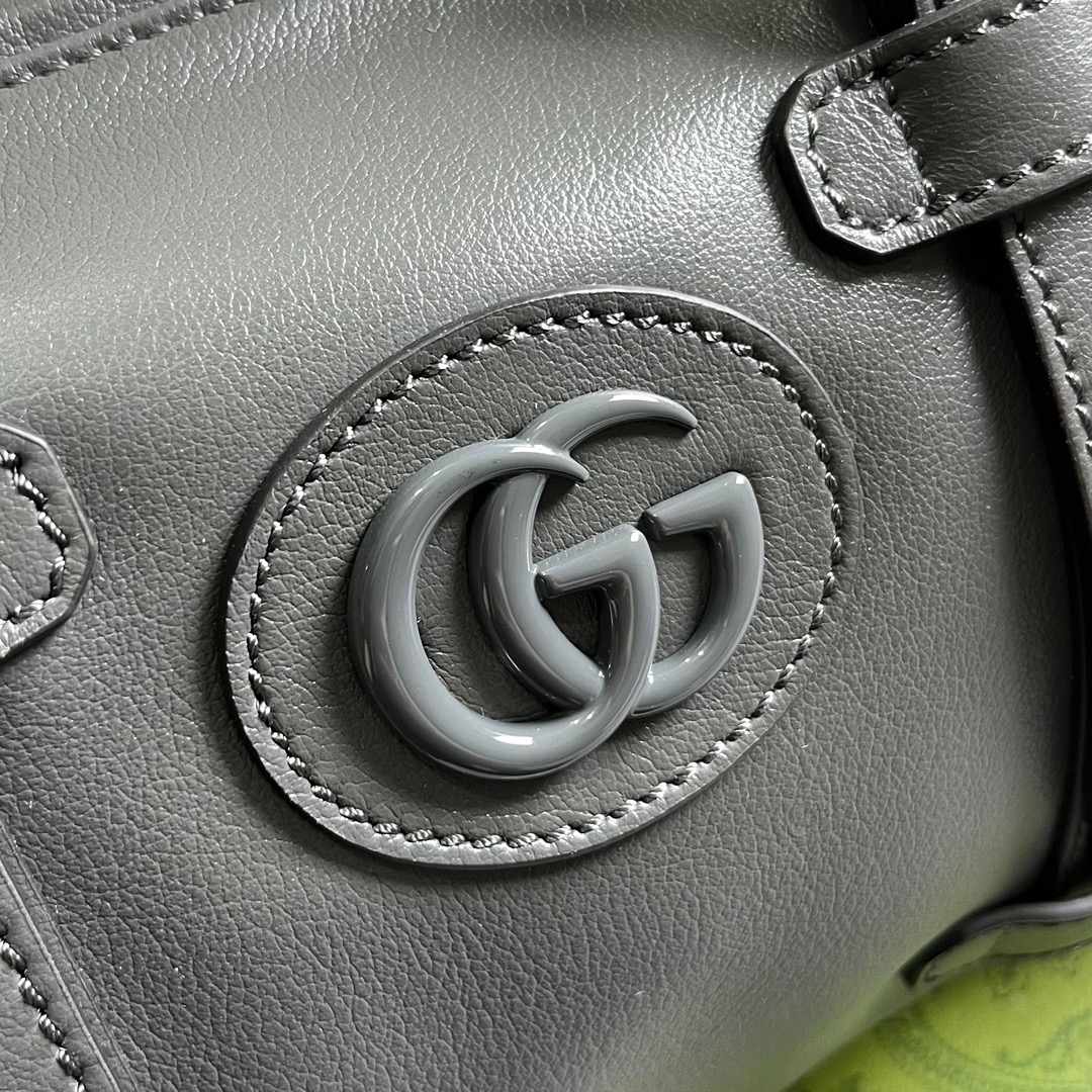 Gvc*1 Small Duffle Bag With Tonal Double G Black/Green Khaki/Grey 11.2 in/28.5cm 725701 AABDE 1060