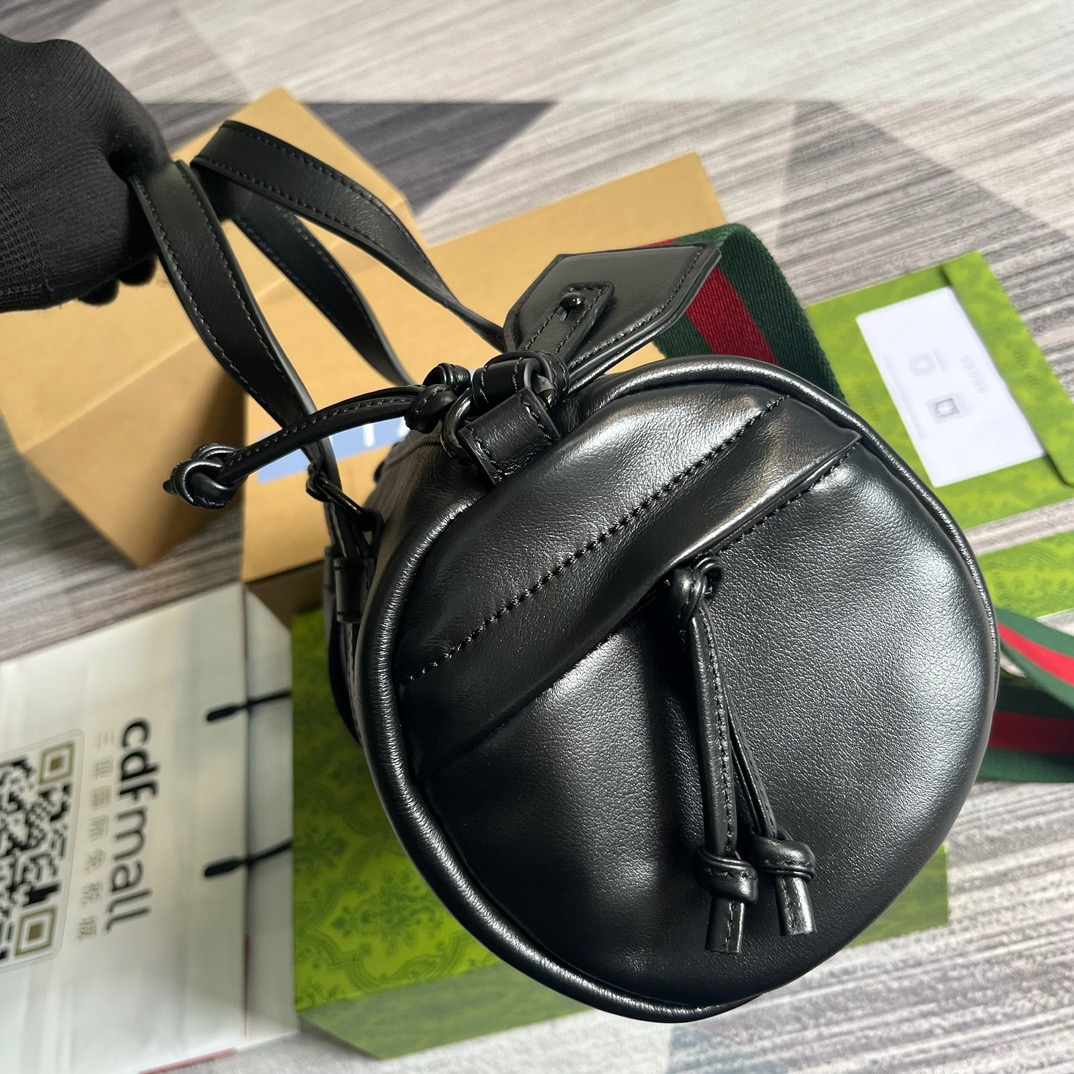 Gvc*1 Small Duffle Bag With Tonal Double G Black/Green Khaki/Grey 11.2 in/28.5cm 725701 AABDE 1060