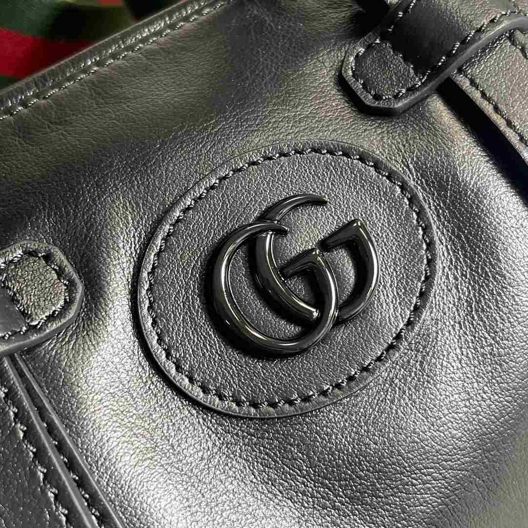 Gvc*1 Small Duffle Bag With Tonal Double G Black/Green Khaki/Grey 11.2 in/28.5cm 725701 AABDE 1060
