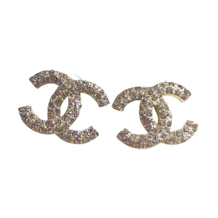 Ch**el D1am0nd Earrings Gold For Women