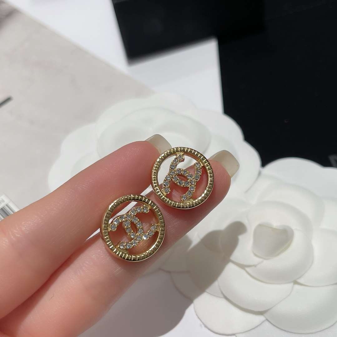 Ch**el Hollow Earrings Gold For Women
