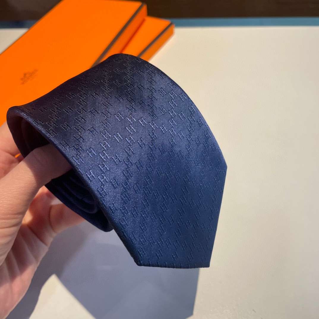 H**me5 Faconnee H Tie Navy Blue For Men