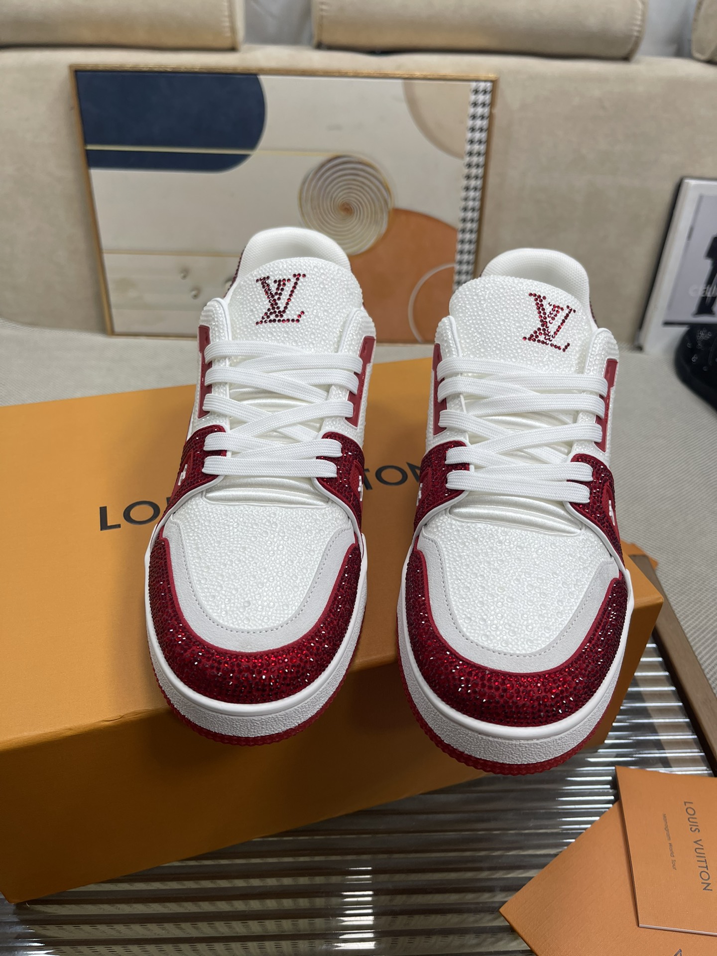 L0vis Vvtt0n Trainer Sneaker LV Red For Women