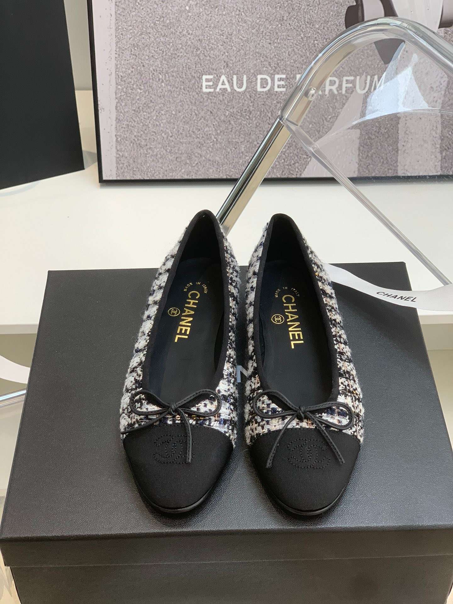Ch**el Ballet Flats White For Women
