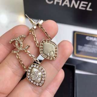 Ch**el Stud Earrings Gold For Women