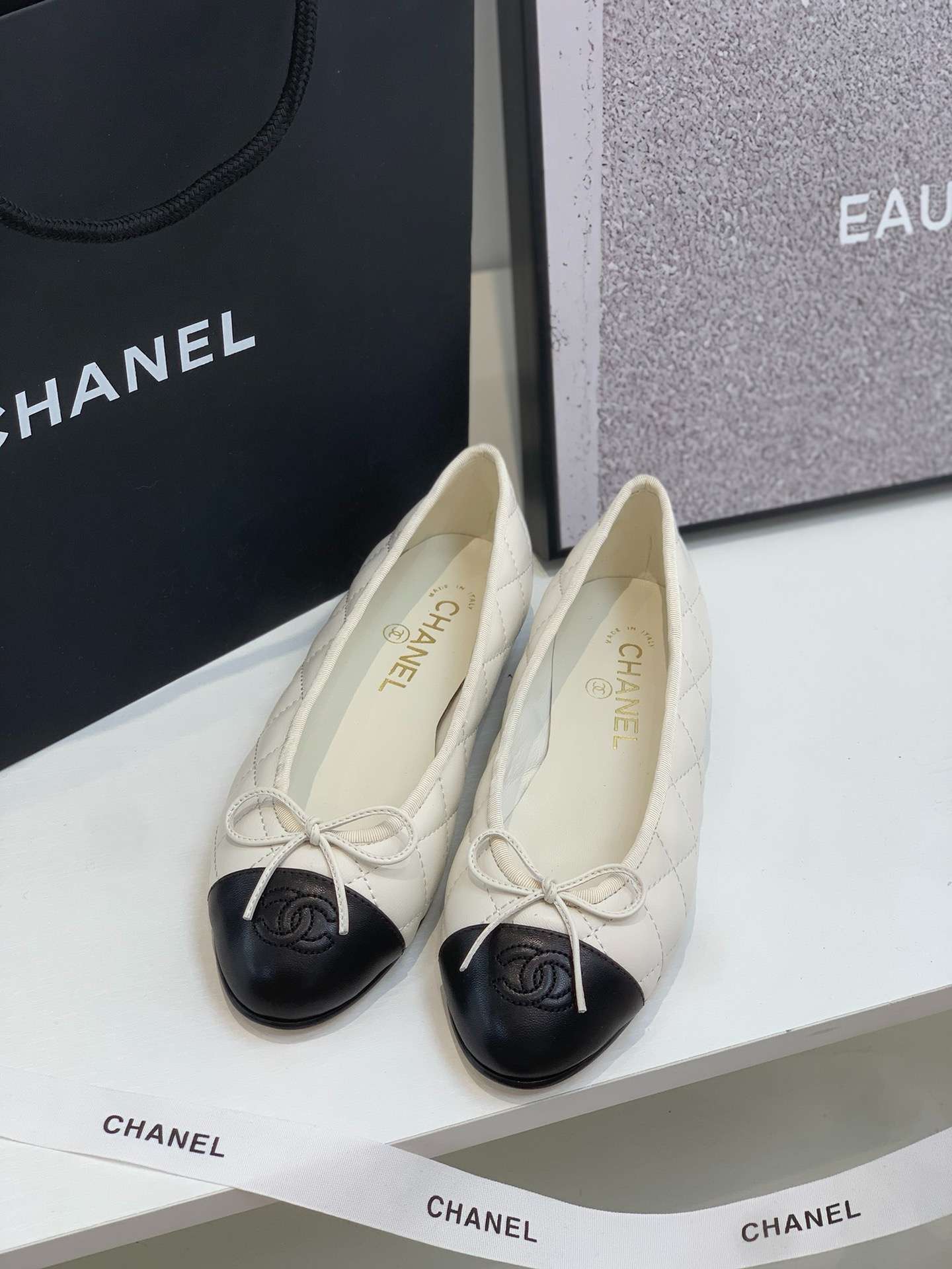 Ch**el Ballet Flats White For Women