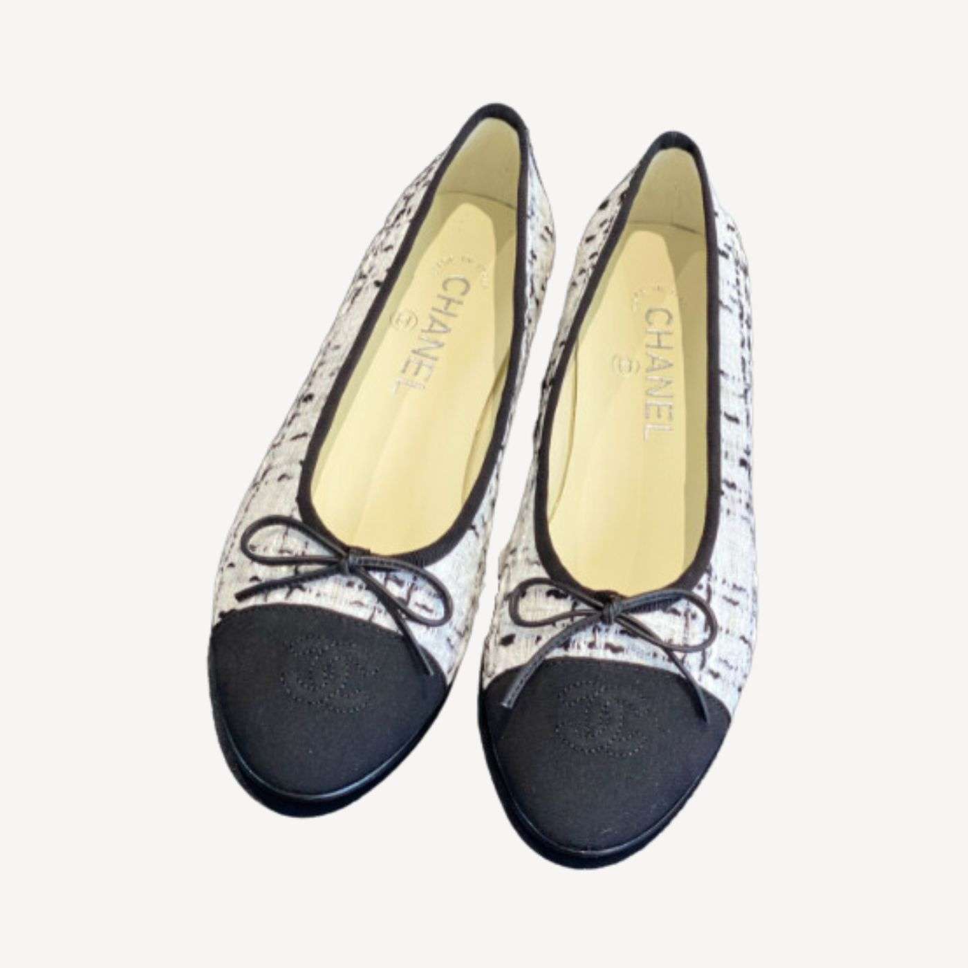 Ch**el Ballet Flats White For Women