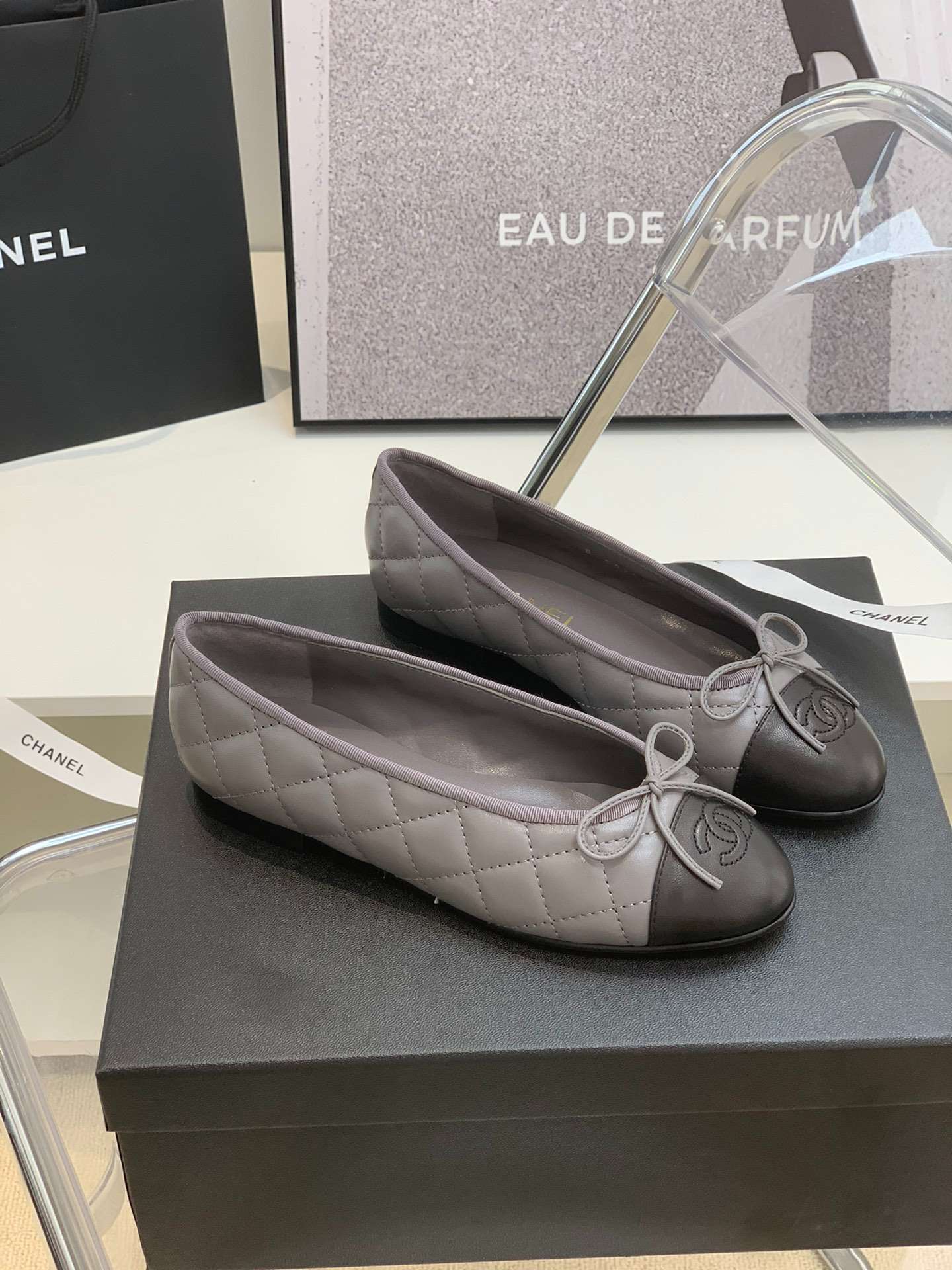 Ch**el Ballet Flats Dark Green For Women