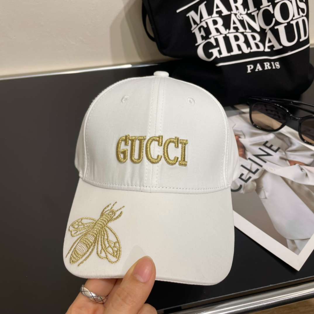 Gvc*1 Bee Baseball Hat White For Women