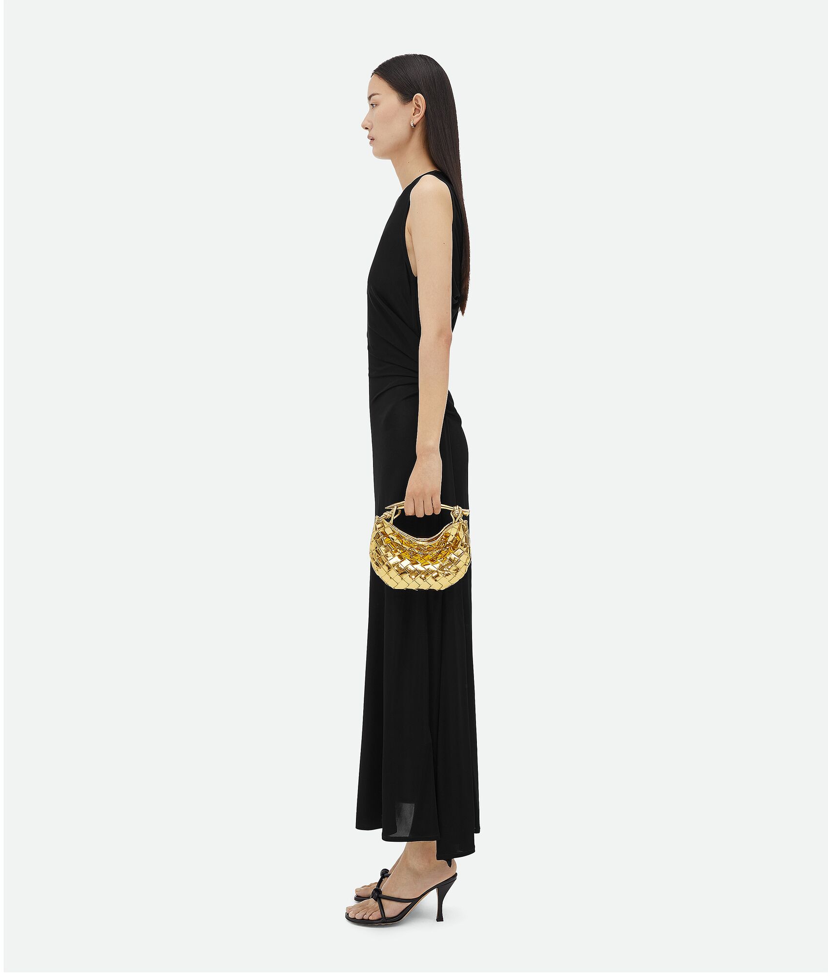 B0tt*ga Ven*ta Mini Sardine Gold Bag 744267V3QM28922- 7.9 Inches/ 20 Cm