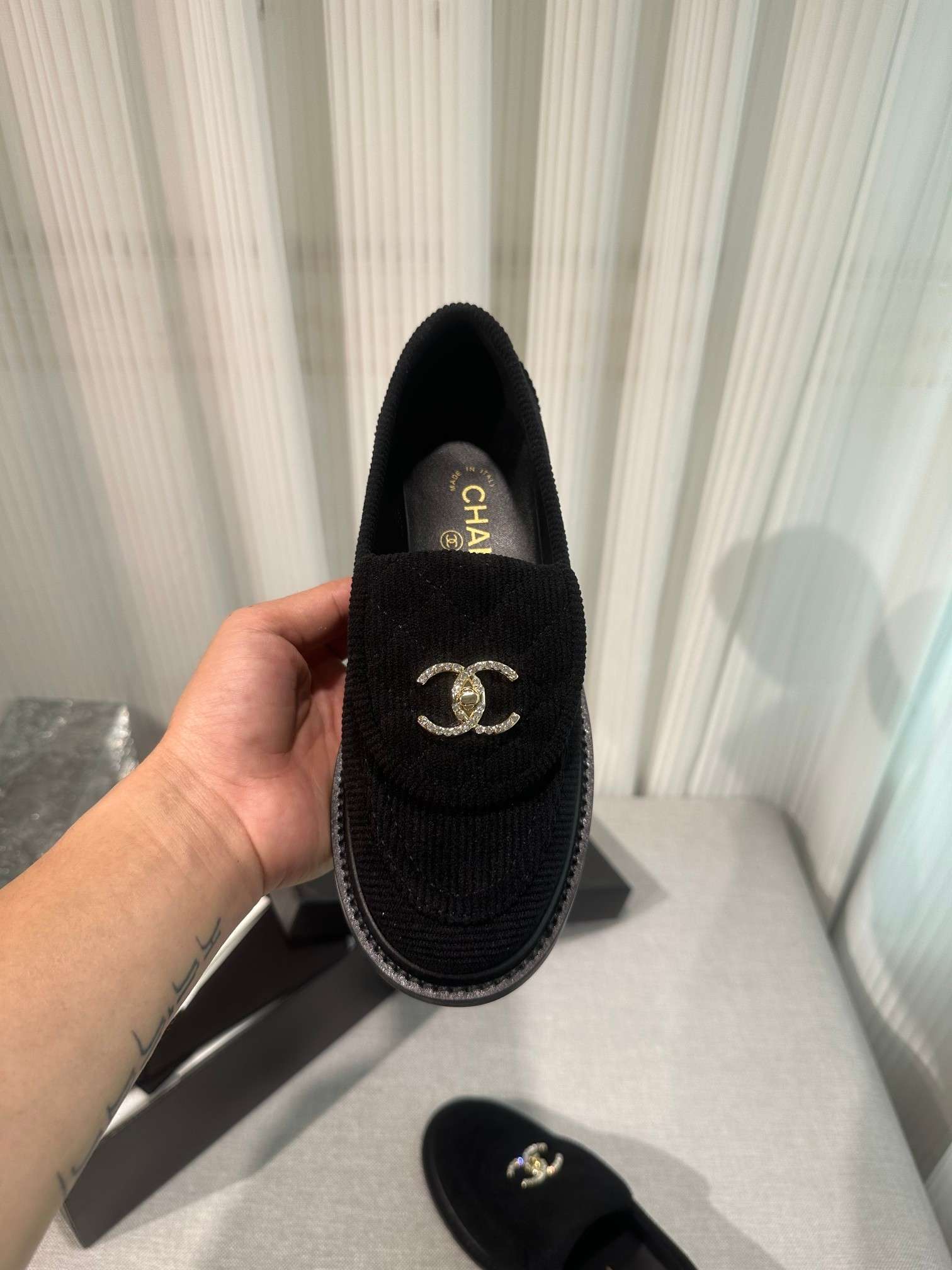 Ch**el Moccasins Black For Women