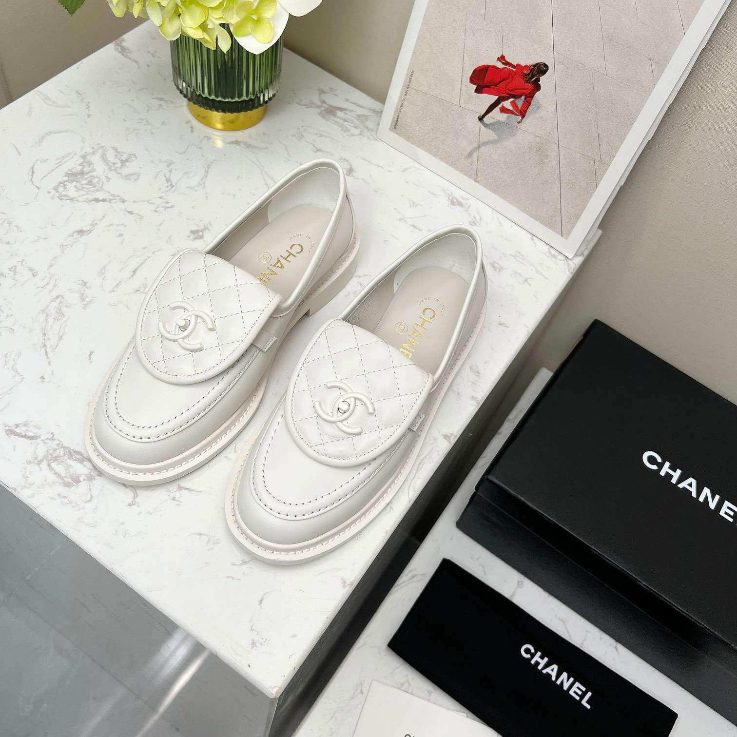 Ch**el Moccasins White For Women