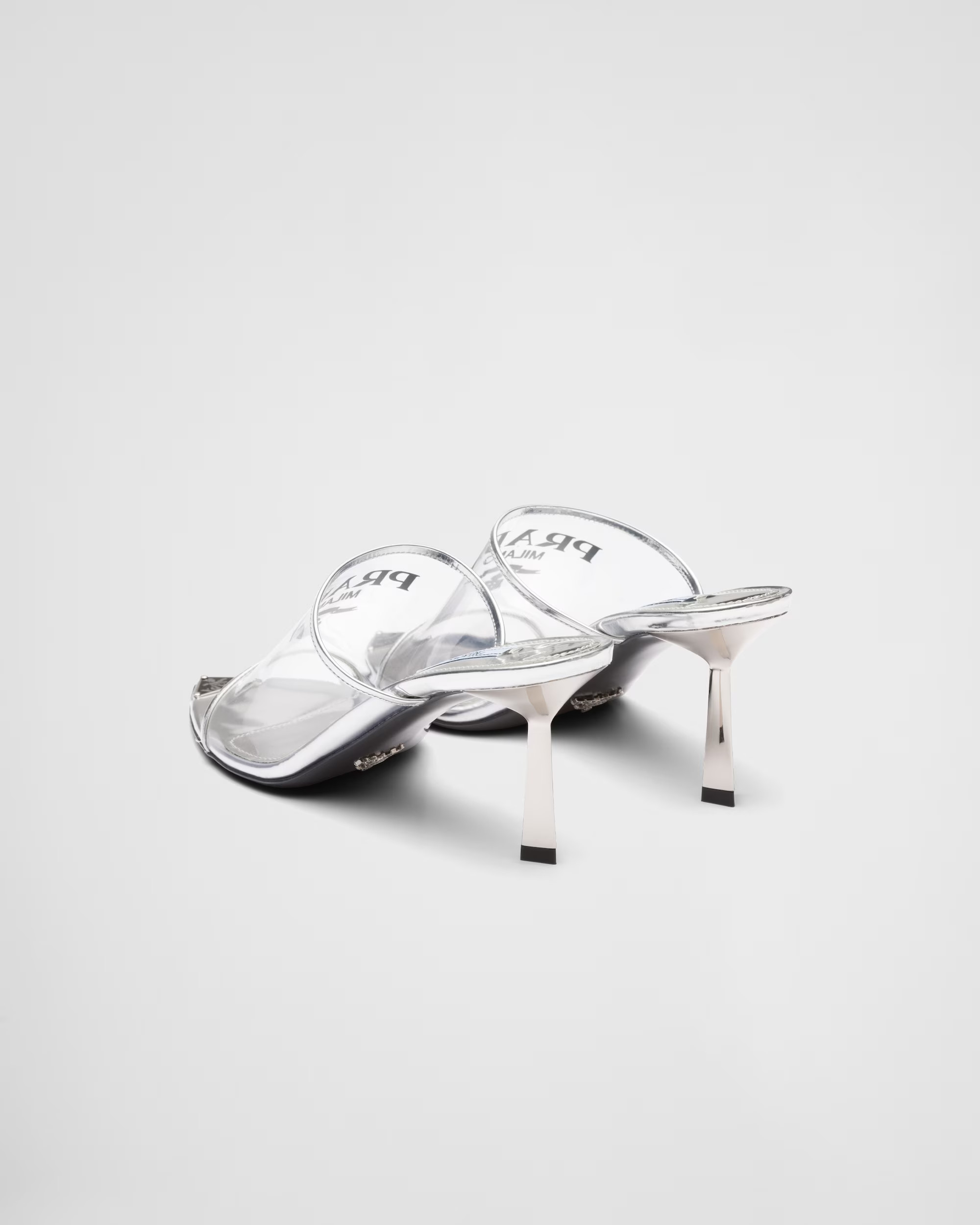 Logo-print Plexiglas High-Heel Slides For Women 1XX635_3LK3_F0118_F_075