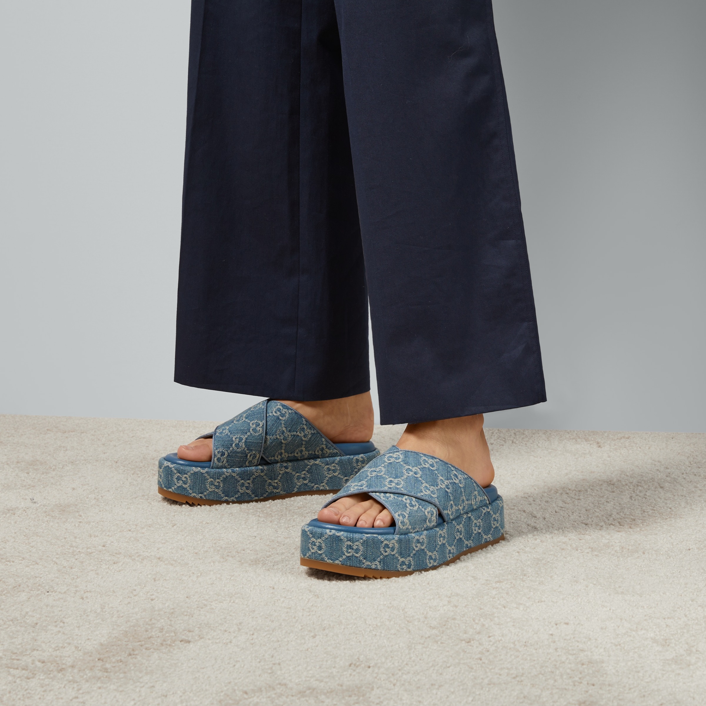 Gvc*1 Women GG Platform Slide Sandal For Women – 771560 FACUO 4646