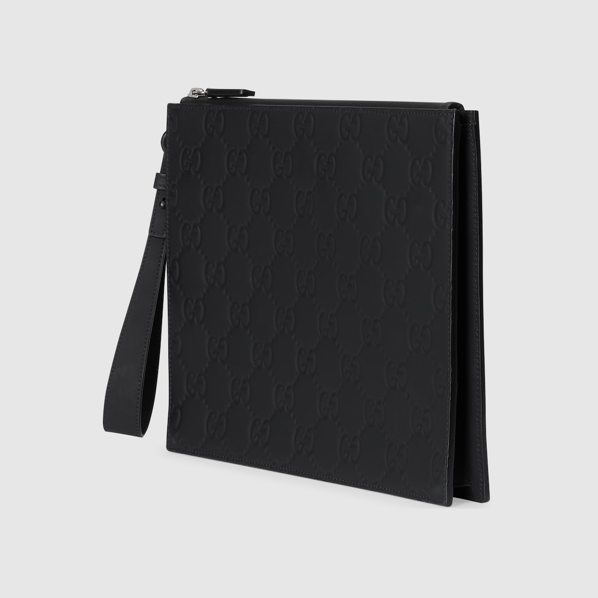 Gvc*1 Rubber-Effect Pouch Black For Men 11 In/ 28 Cm 771319 AAC0G 1000