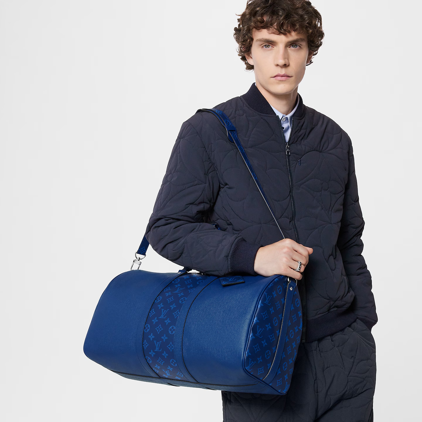 L0vis Vvtt0n Keepall Bandoulière 50 Bag Blue 19,7in/50cm M53766