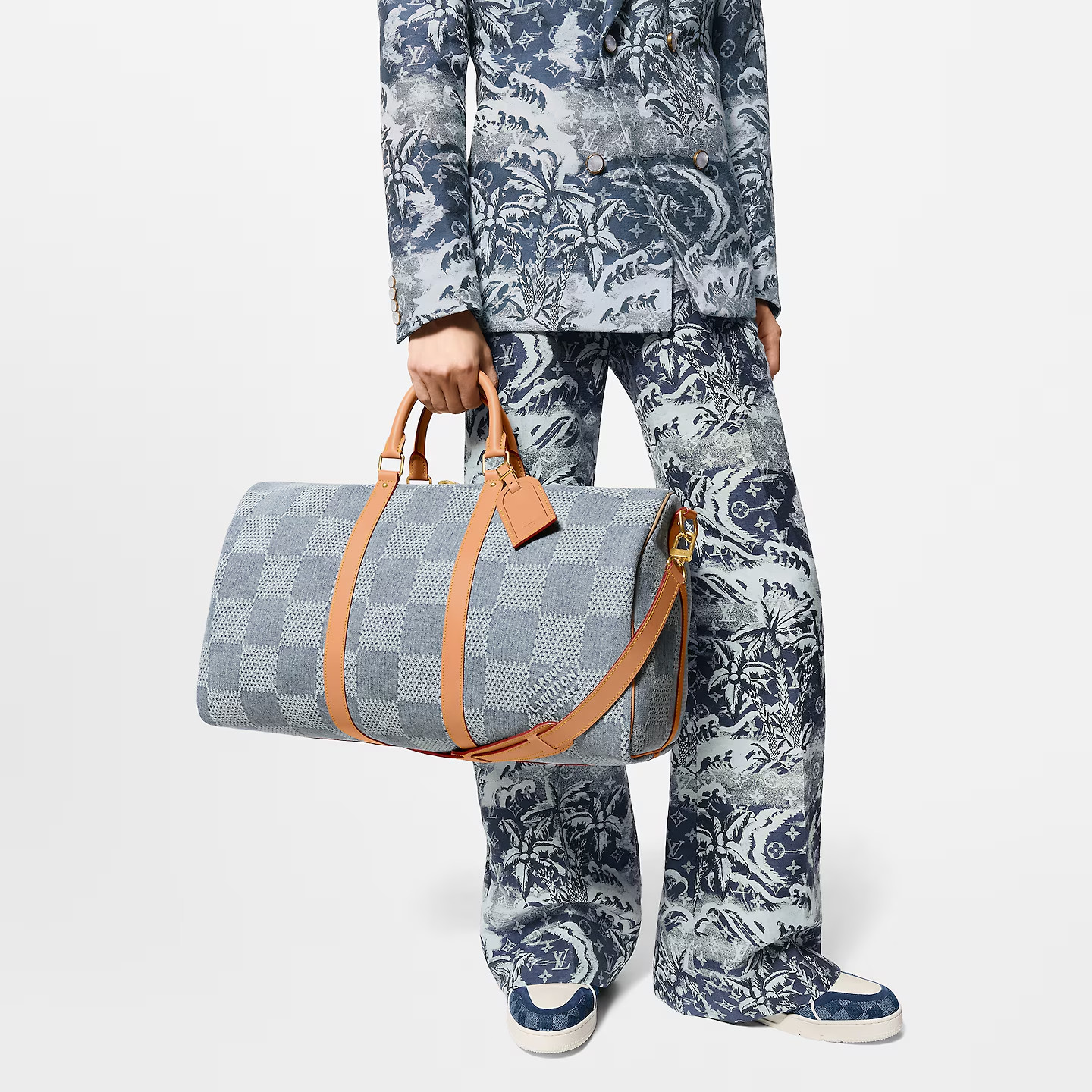 L0vis Vvtt0n Keepall Bandoulière 50 Bag Blue 19,7in/50cm N40739