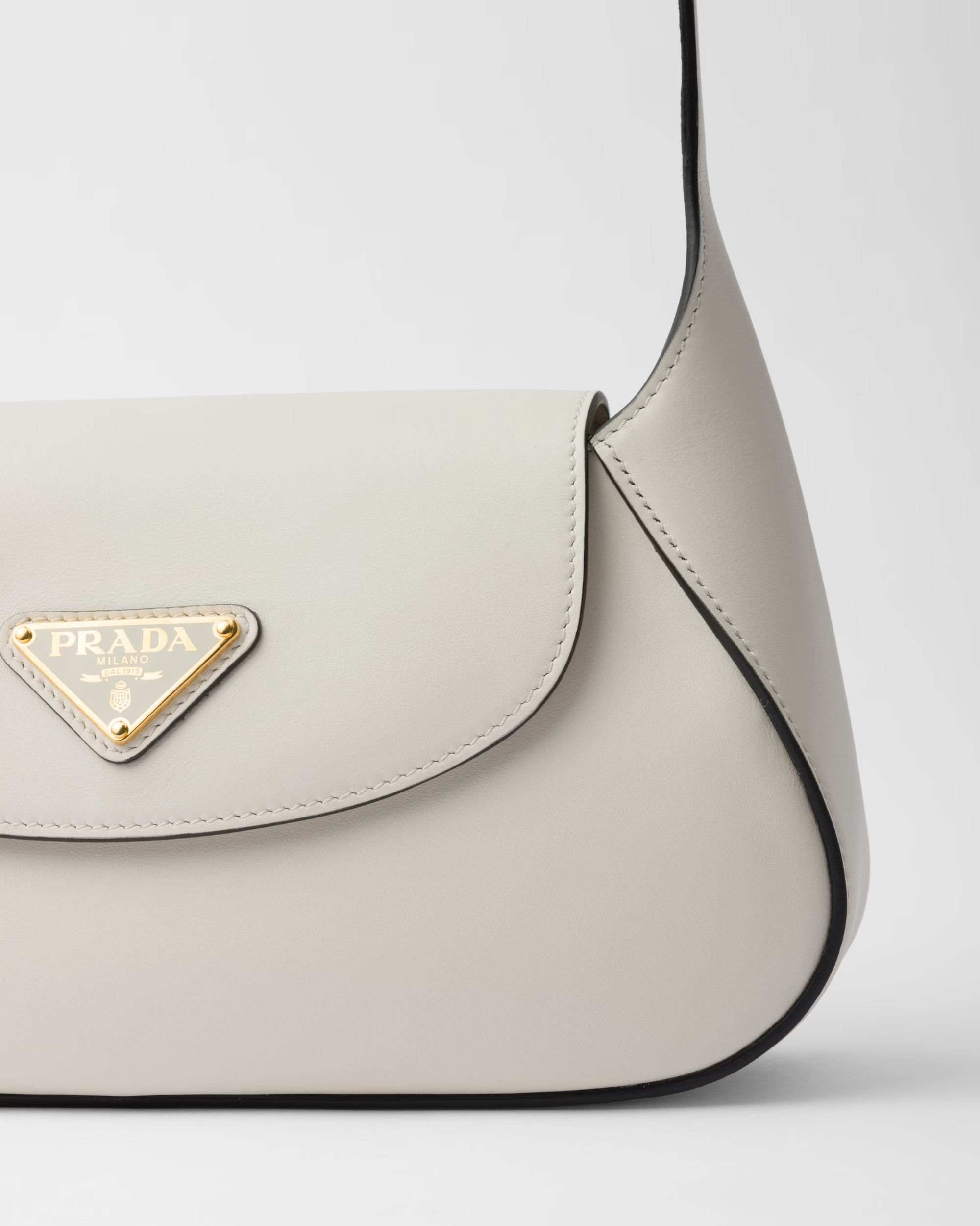 Pra*a Small Shoulder Bag White For Women 9,8in/25cm