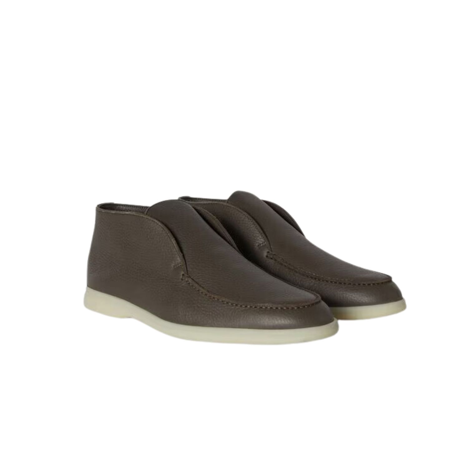 L0r0 P1ana Open Walk Ankle Boots Brown For Men FAI3276