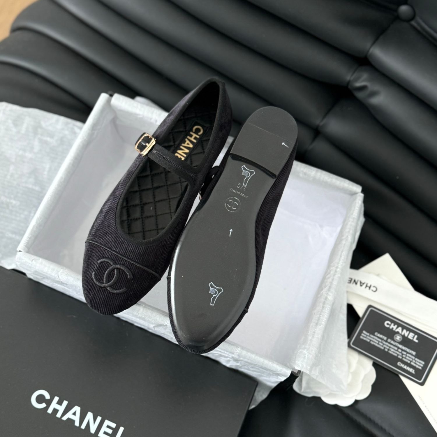 Ch**el Mary Janes 24SS Black For Women