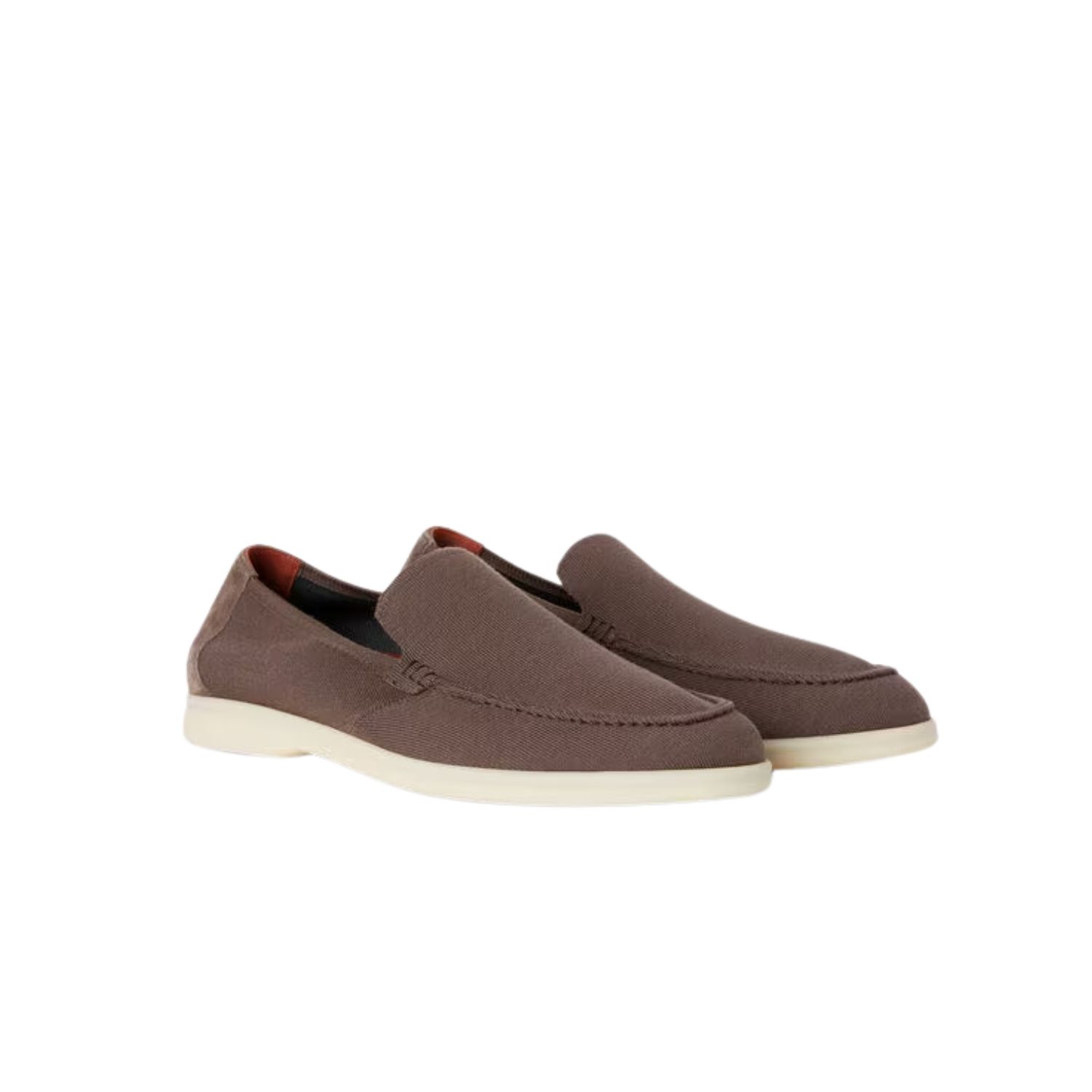 L0r0 P1ana Summer Knitted Loafers Brown For Men FAE8127