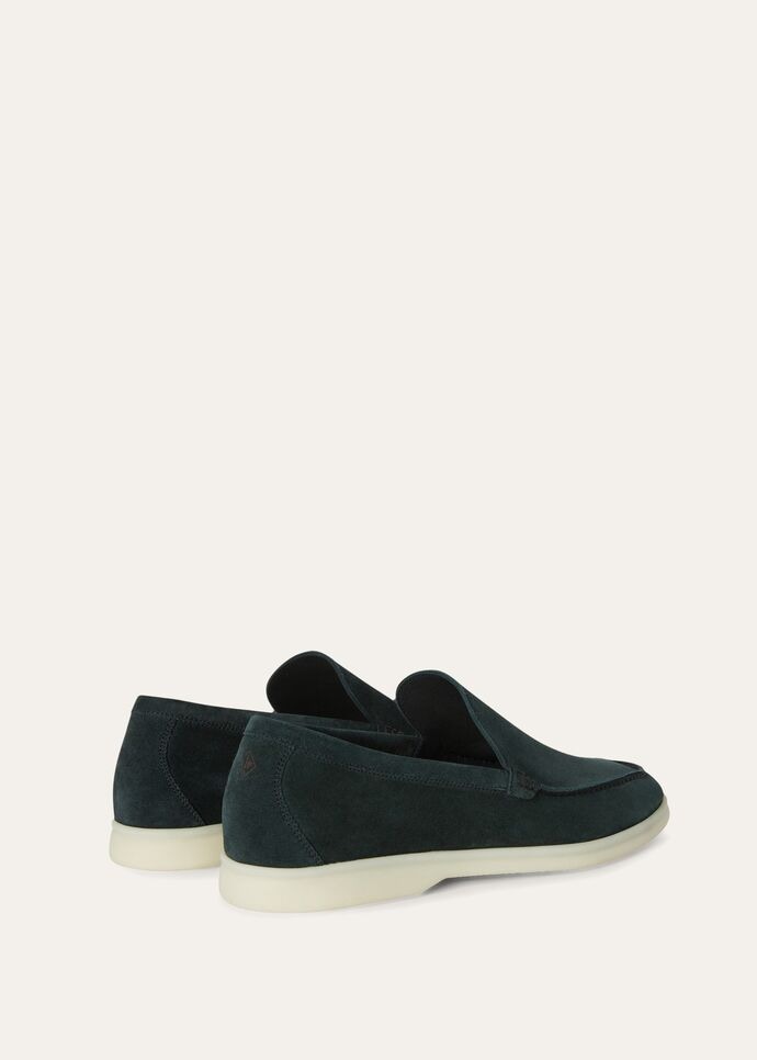 L0r0 P1ana Summer Walk Loafers Dark Green For Men FAI3276