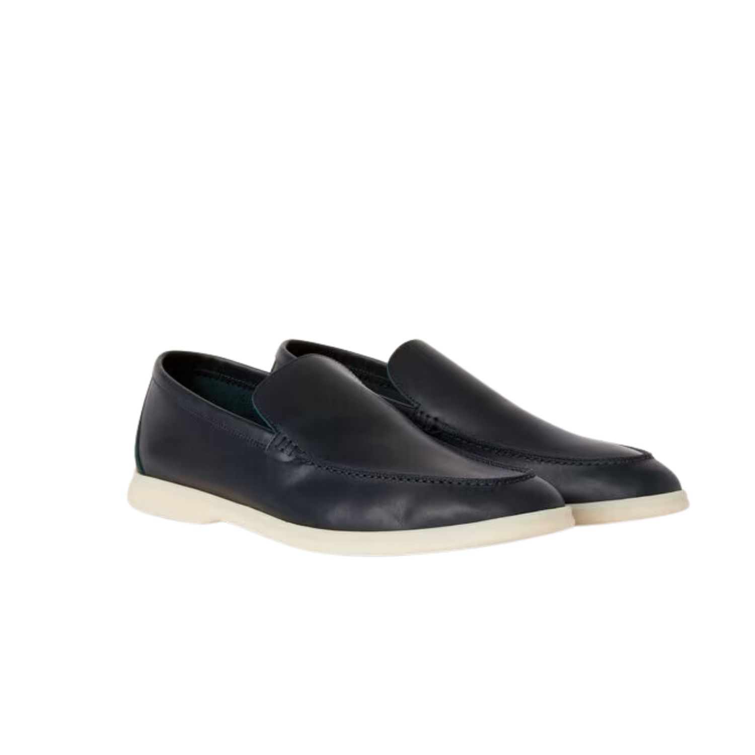 L0r0 P1ana Summer Walk Loafers Navy Blue For Men FAM9405