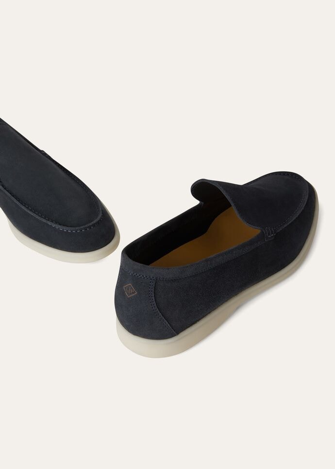 L0r0 P1ana Summer Walk Loafers Dark Blue For Men FAI3276
