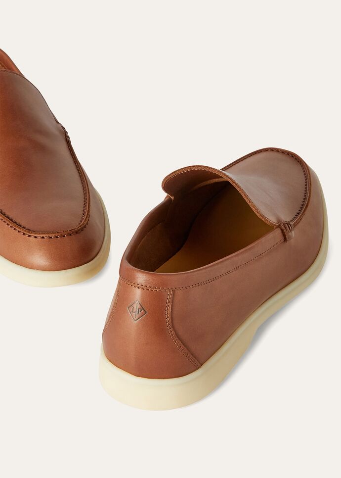 L0r0 P1ana Summer Walk Loafers Brown For Men FAM9405