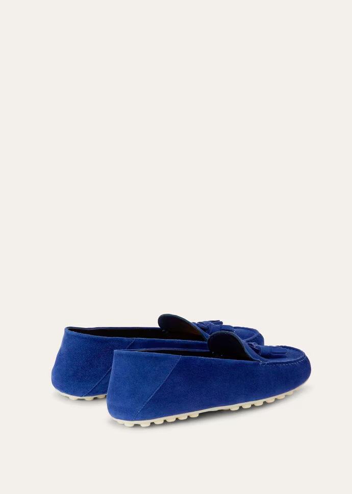 L0r0 P1ana Dot Sole Walk Loafers Blue Fluorite For Women – FAN0109 W13O