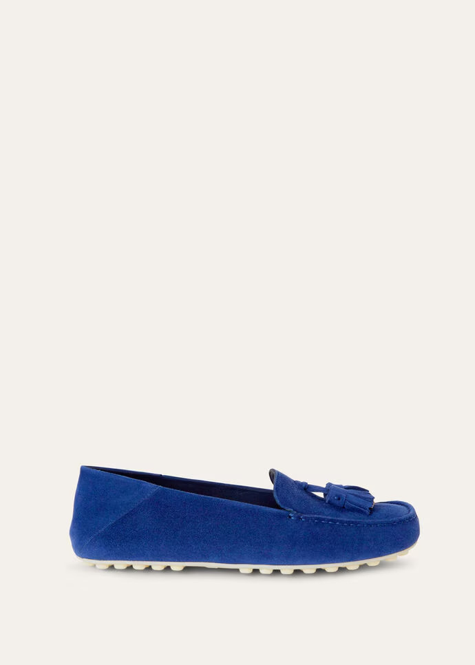 L0r0 P1ana Dot Sole Walk Loafers Blue Fluorite For Women – FAN0109 W13O