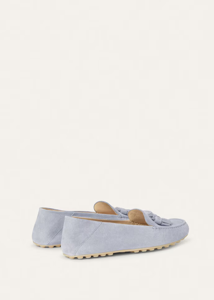 L0r0 P1ana Dot Sole Walk Loafers Zircon For Women – FAN0109 6AV1