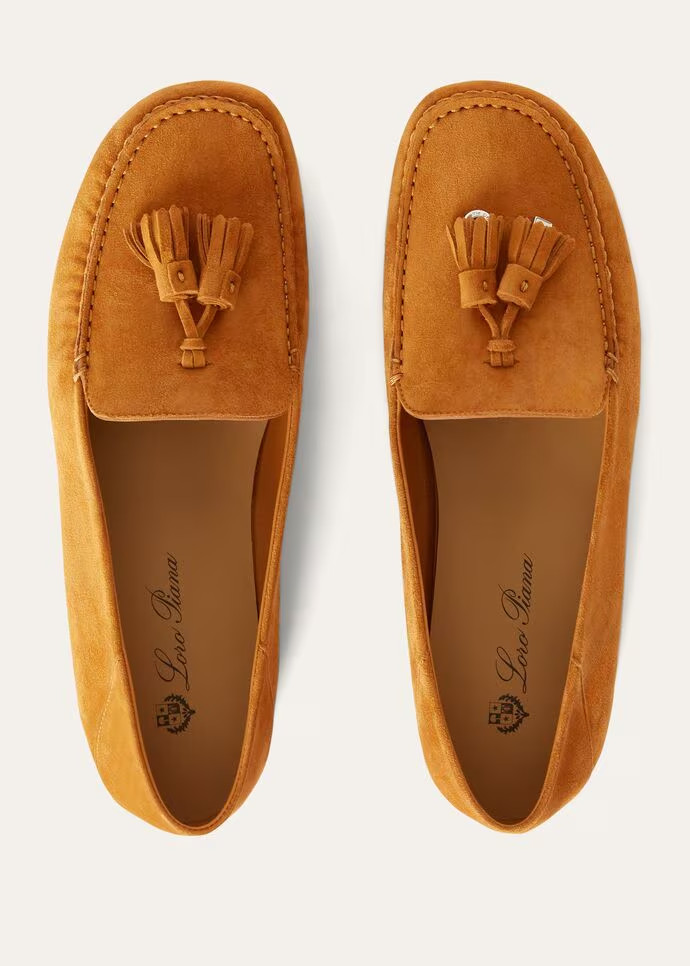 L0r0 P1ana Dot Sole Walk Loafers Chianti Cork For Women – FAN0109 L08R