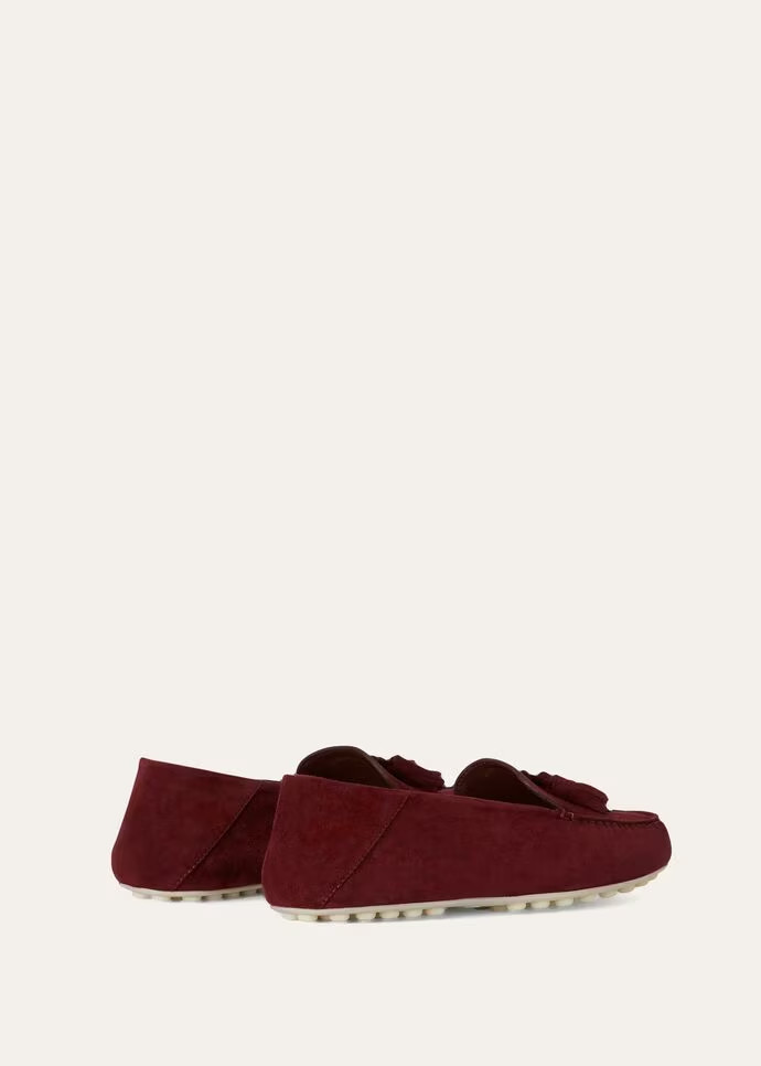 L0r0 P1ana Dot Sole Walk Loafers Wild Plum For Women – FAN0109 Q06B