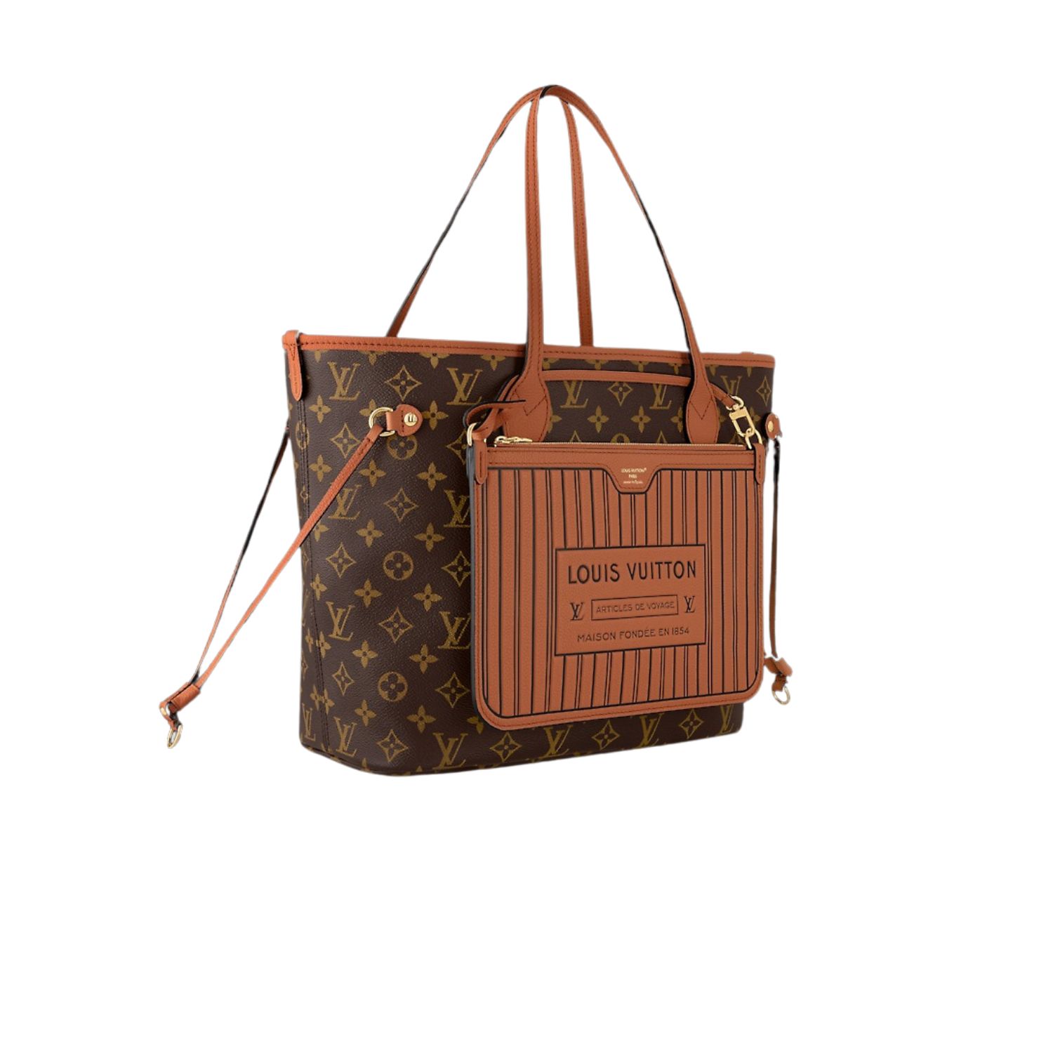 L0vis Vvtt0n Neverfull Inside Out MM Tan For Women 31cm/12.2in – M12061