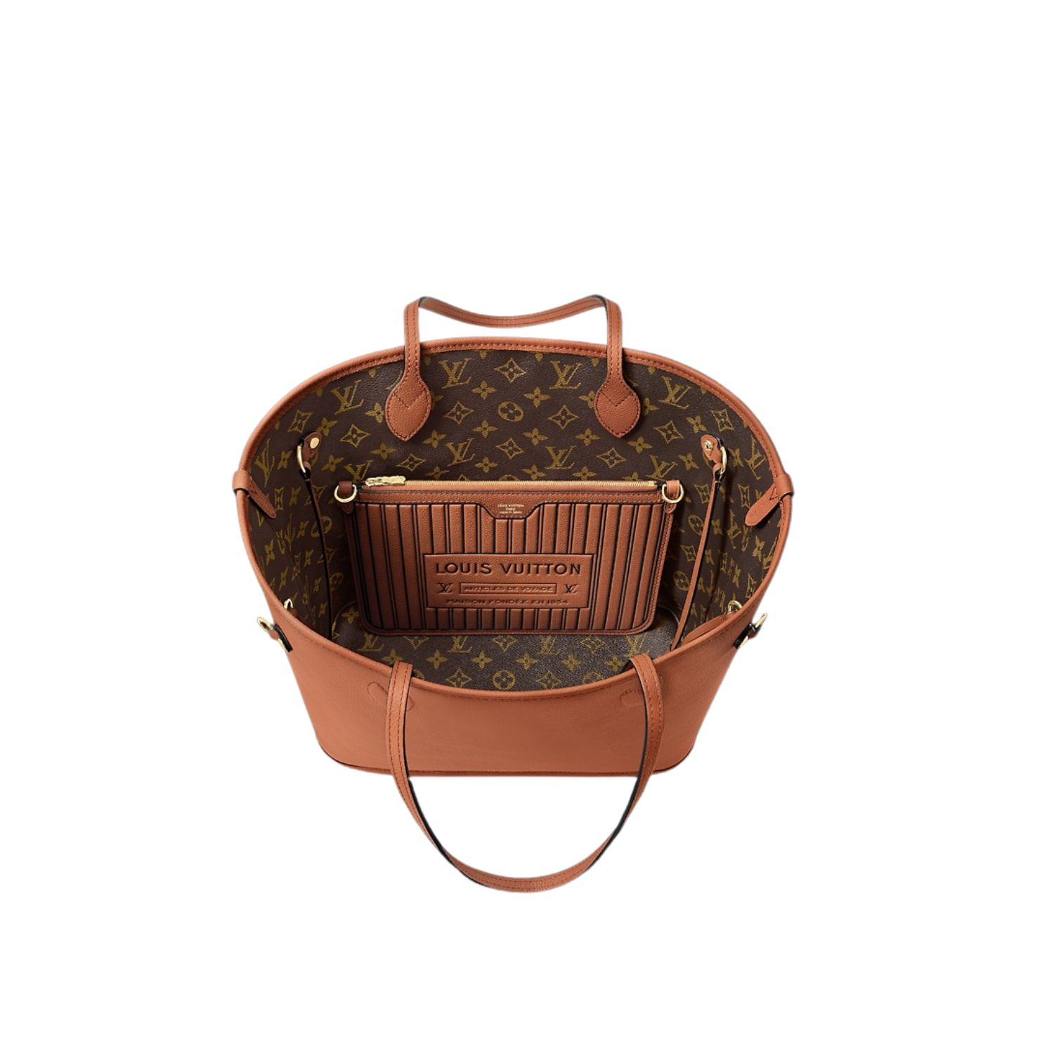 L0vis Vvtt0n Neverfull Inside Out MM Tan For Women 31cm/12.2in – M12061
