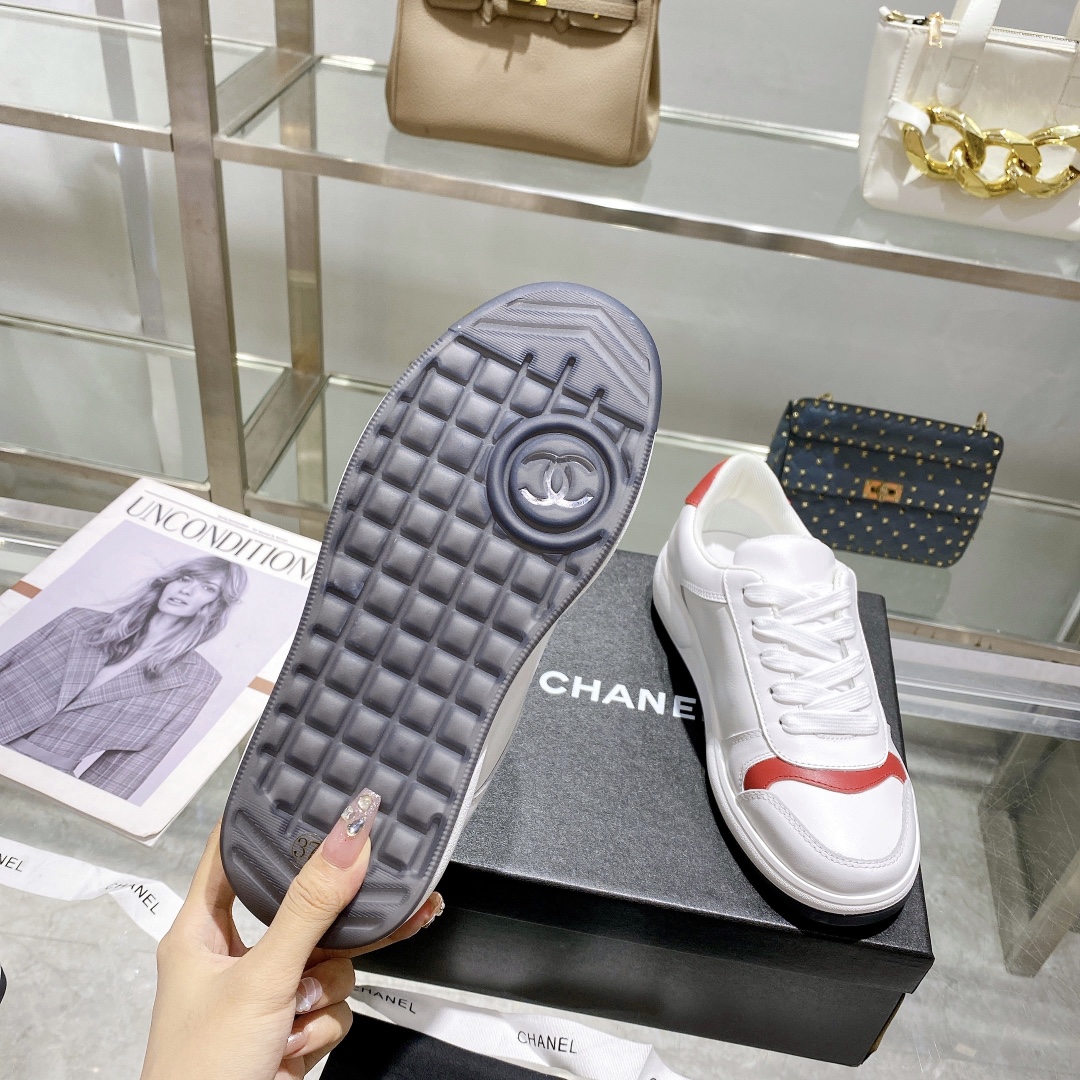 Ch**el Sneakers Red For Women