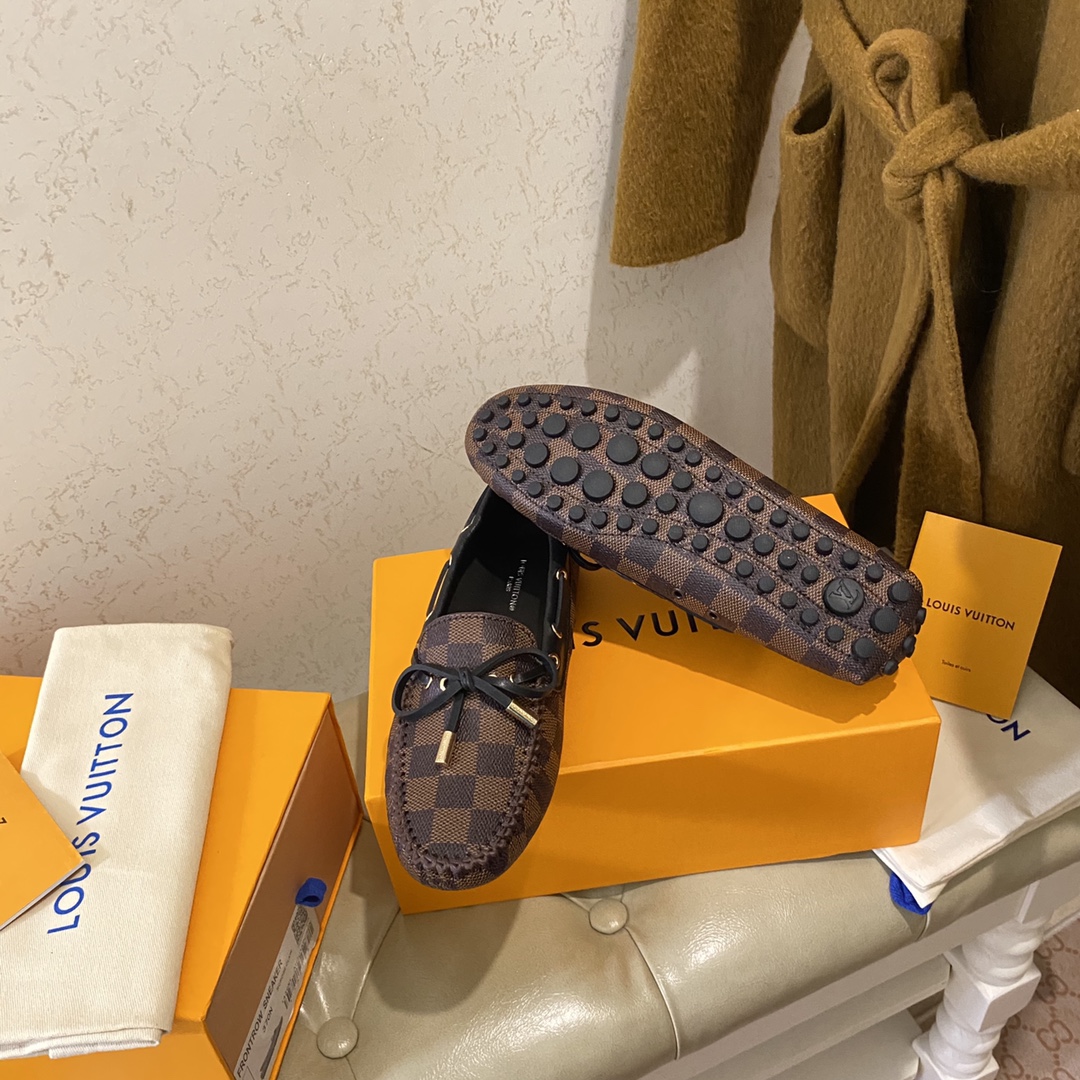 L0vis Vvtt0n Gloria Flat Loafer Brown For Women