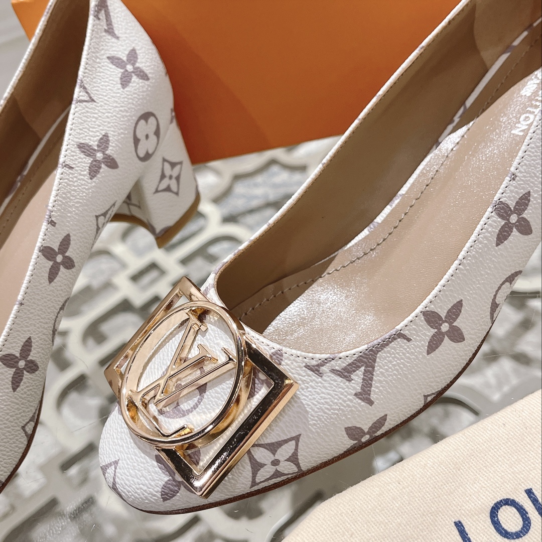 L0vis Vvtt0n Madeleine Pump White For Women 4.5cm/1.8in