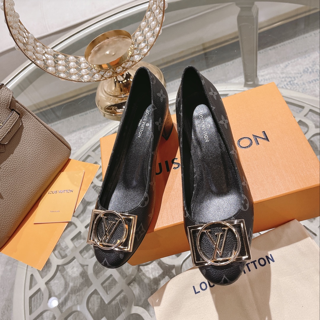 L0vis Vvtt0n Madeleine Pump Black For Women 4.5cm/1.8in