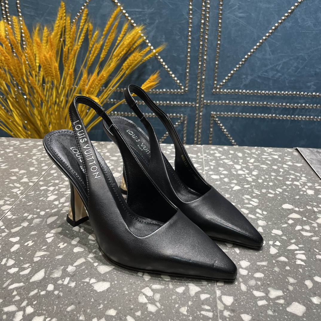 L0vis Vvtt0n Sparkle Slingback Pump Black For Women 1AB1E8