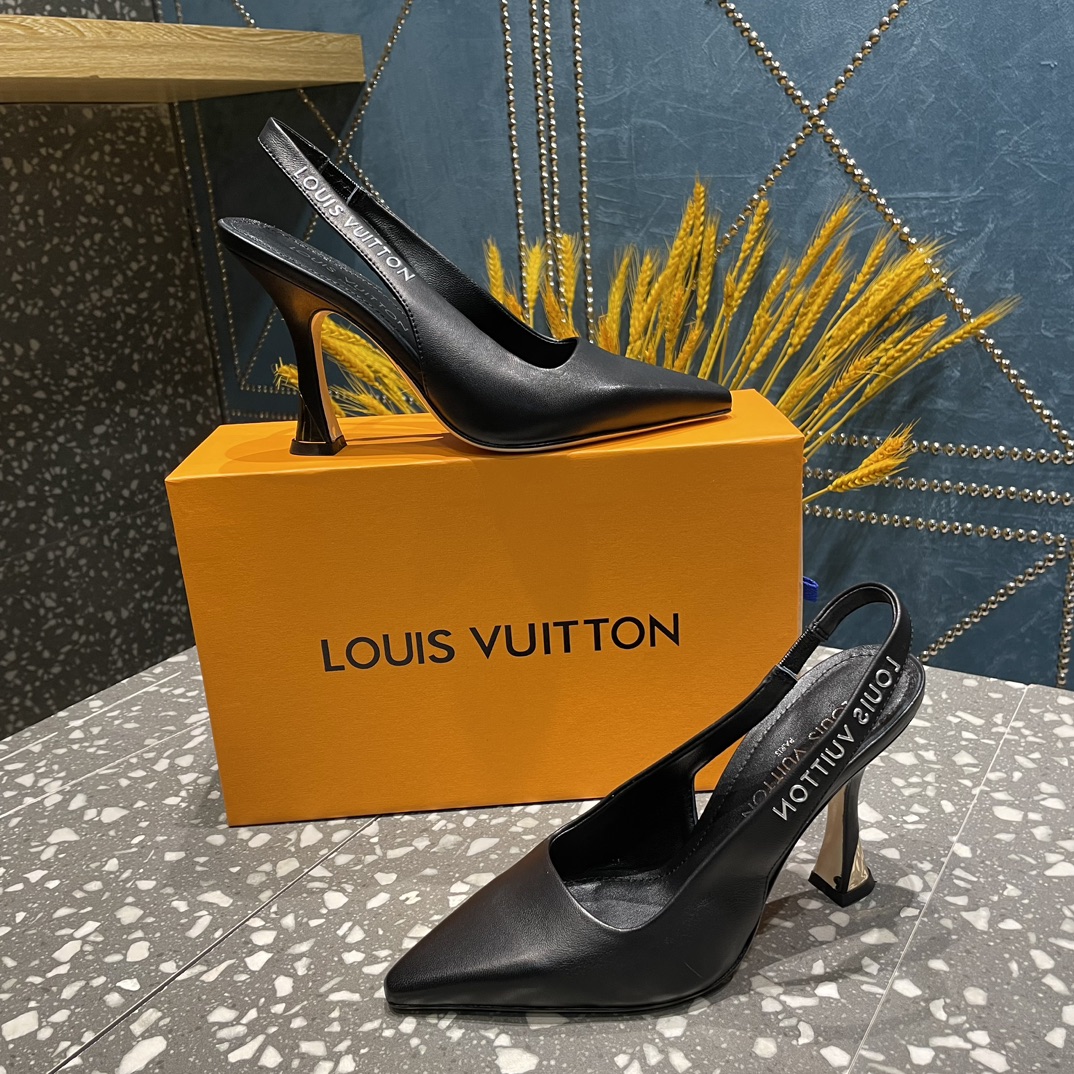 L0vis Vvtt0n Sparkle Slingback Pump Black For Women 1AB1E8